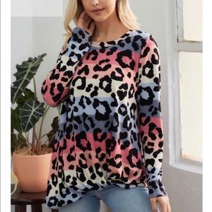 Colored Animal Print Top